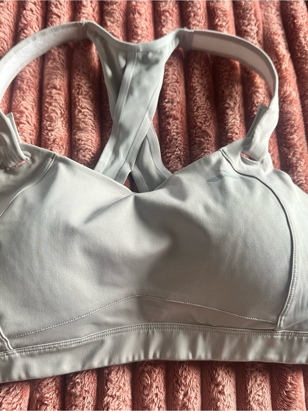 Brooks Light Gray Racerback Sports Bra